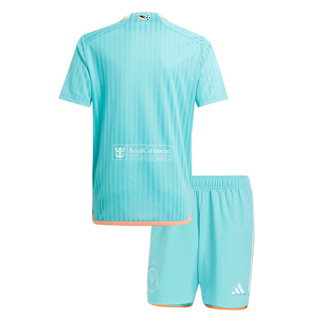 Camiseta de visitante del Inter Miami CF 2024 para niños (camiseta y pantalón corto)