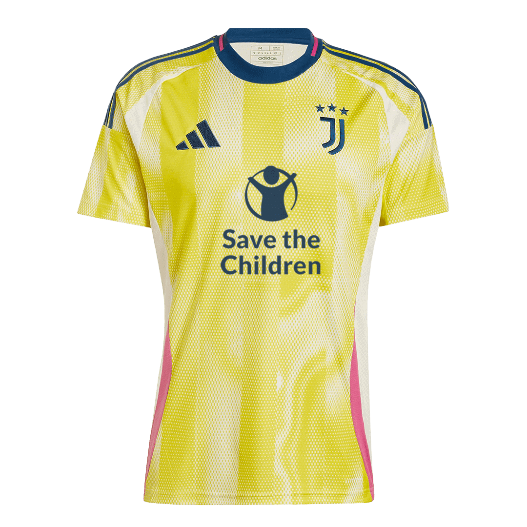 Juventus Away Soccer Jersey 2024/25- Save The Children Sponsor - Football Shirt | SmartJerseys | Official Quality