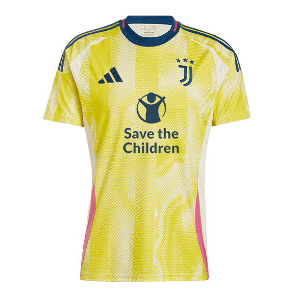 Juventus Away Soccer Jersey 2024/25- Save The Children Sponsor - Football Shirt | SmartJerseys | Official Quality