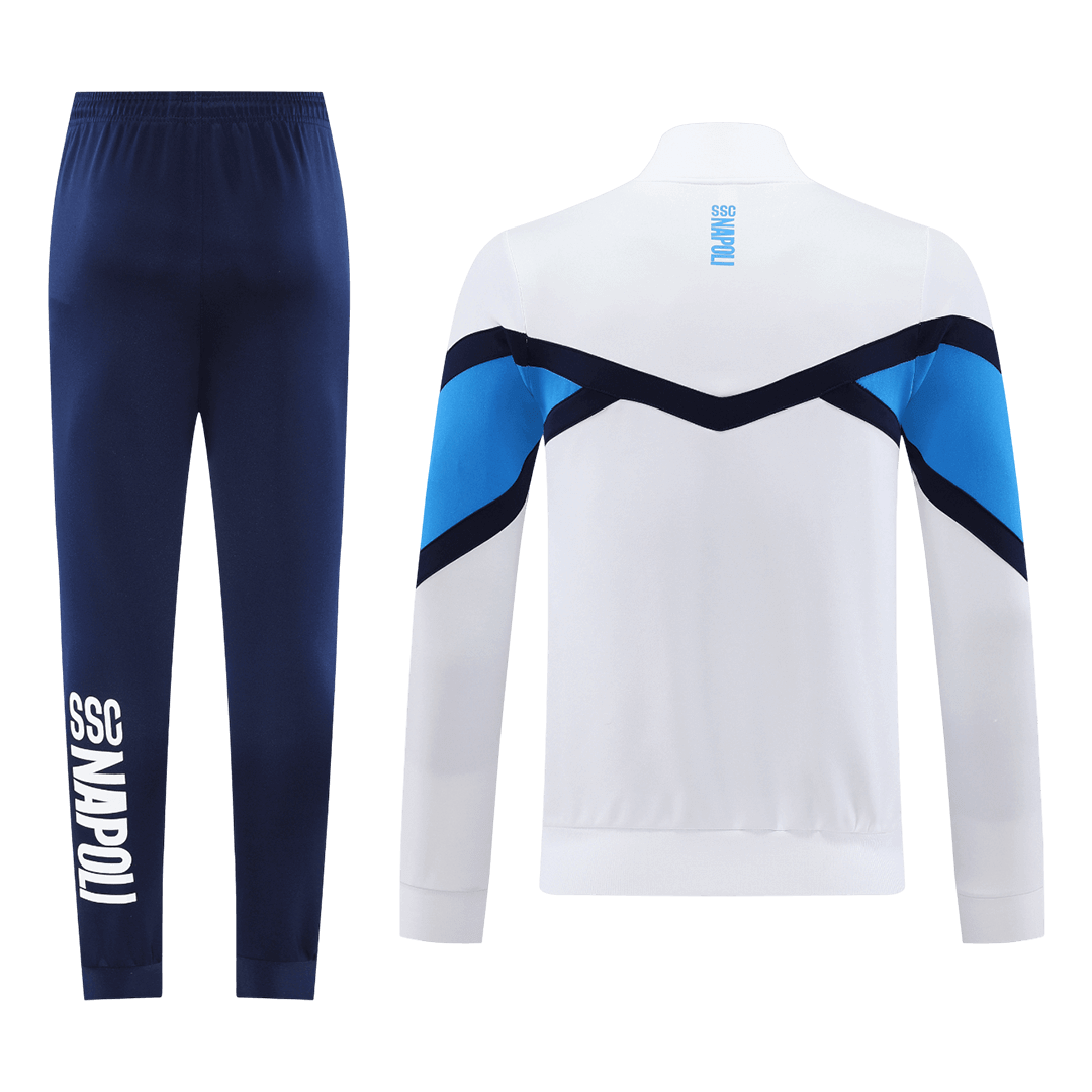 Kit de entrenamiento del Napoli 2025/26 - Blanco (Chaqueta + Pantalón)
