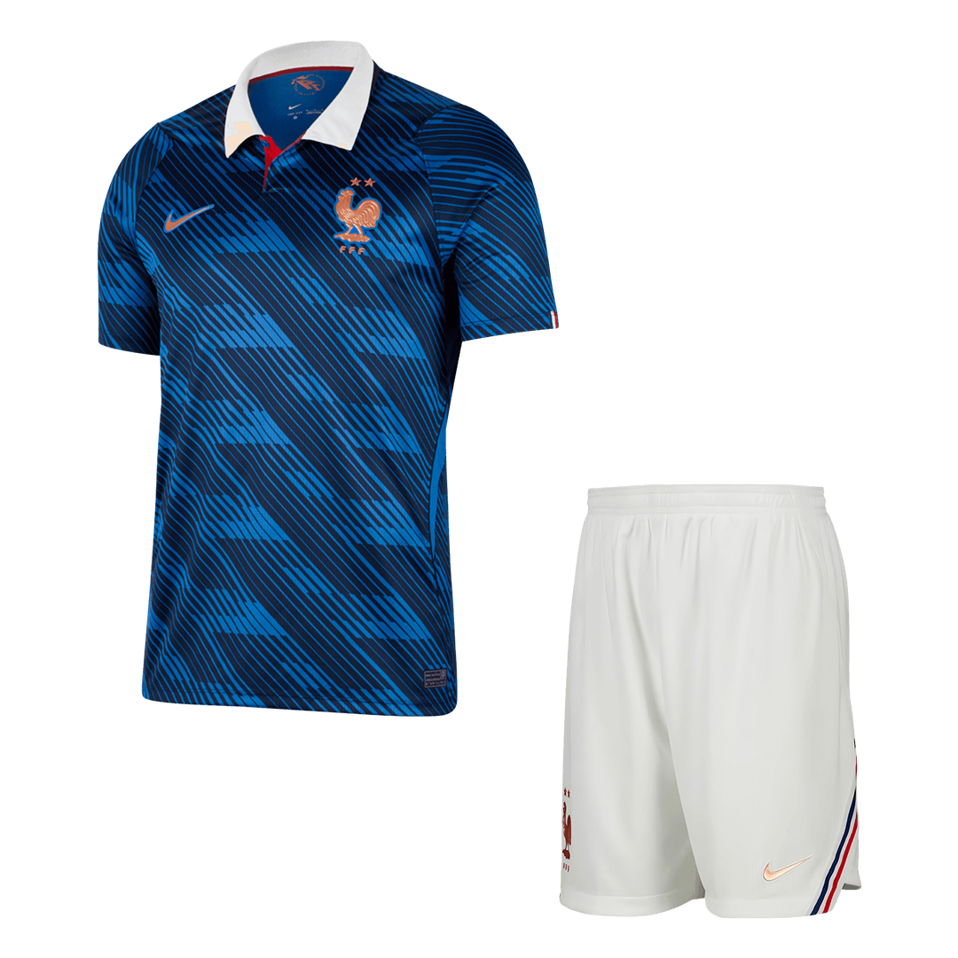 France Home Soccer Jersey Kit (Jersey+Shorts) World Cup 2026 Blue&White