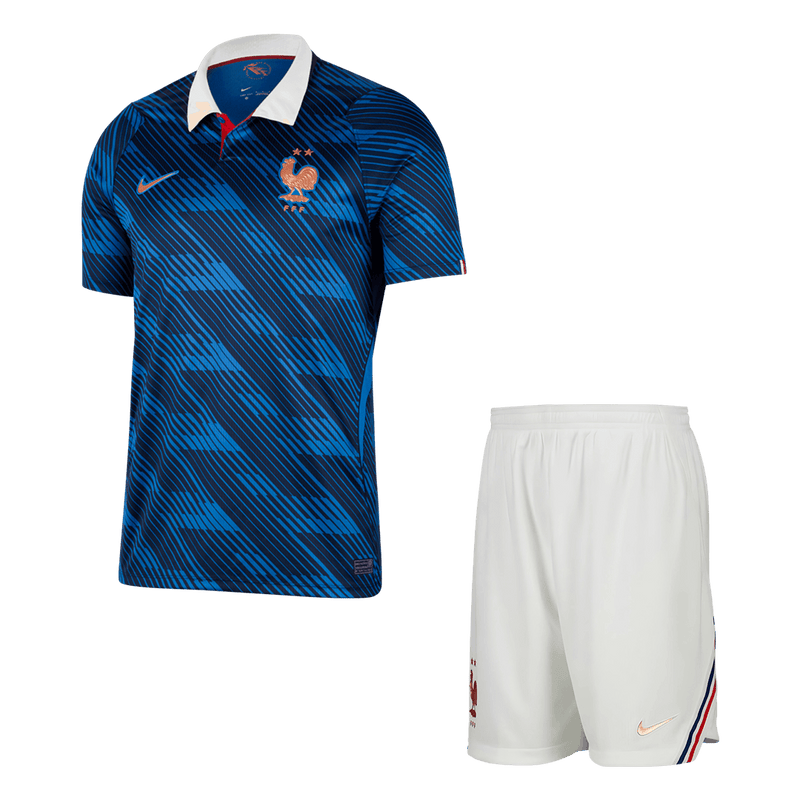 France Home Soccer Jersey Kit (Jersey+Shorts) World Cup 2026 Blue&White