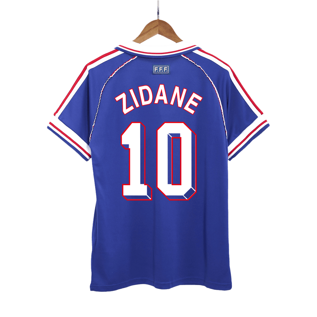 France ZIDANE #10 Home Soccer Jersey Retro 1998 - Football Shirt | SmartJerseys | Official Quality