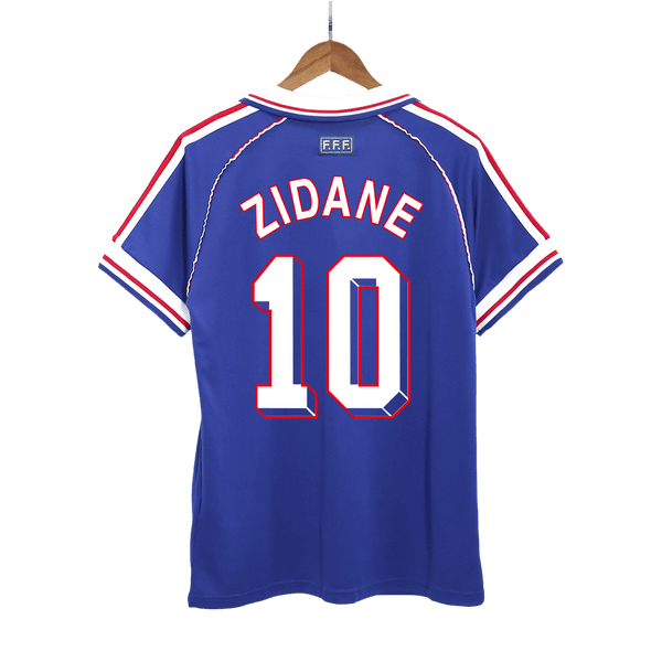 France ZIDANE #10 Home Soccer Jersey Retro 1998 - Football Shirt | SmartJerseys | Official Quality