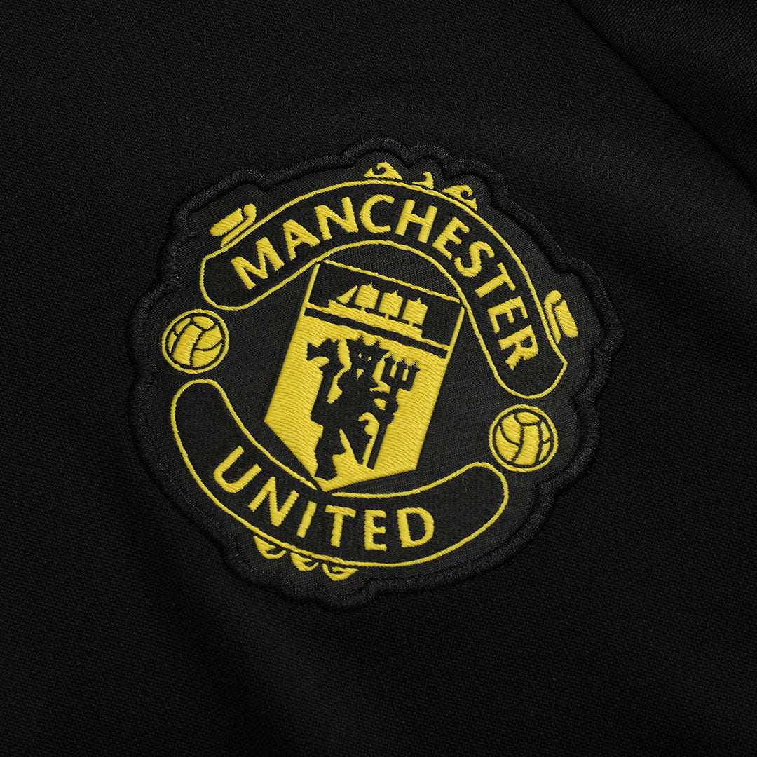 Ensemble sweat-shirt zippé Manchester United pour enfant (haut + pantalon) 25/26 noir