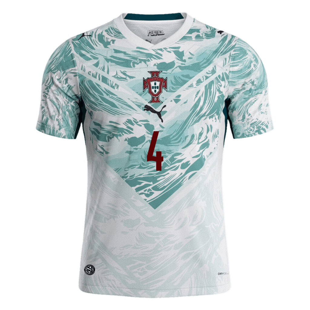 RÚBEN DIAS #4 Portugal Away Soccer Jersey World Cup 2026 White&Green
