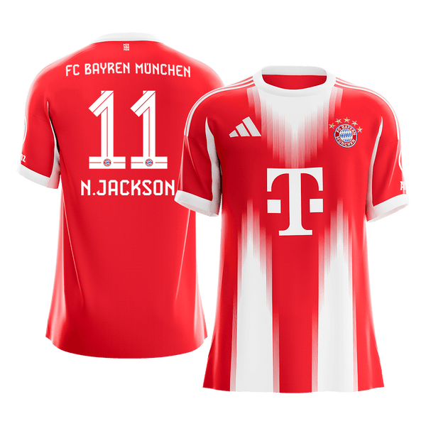 Bayern Munich N.JACKSON #11 Home Soccer Jersey 2025/26 - Football Shirt | SmartJerseys | Official Quality