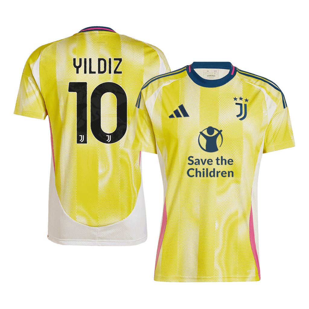 Juventus YILDIZ #10 Away Soccer Jersey 2024/25 - Save The Children Sponsor - Football Shirt | SmartJerseys | Official Quality