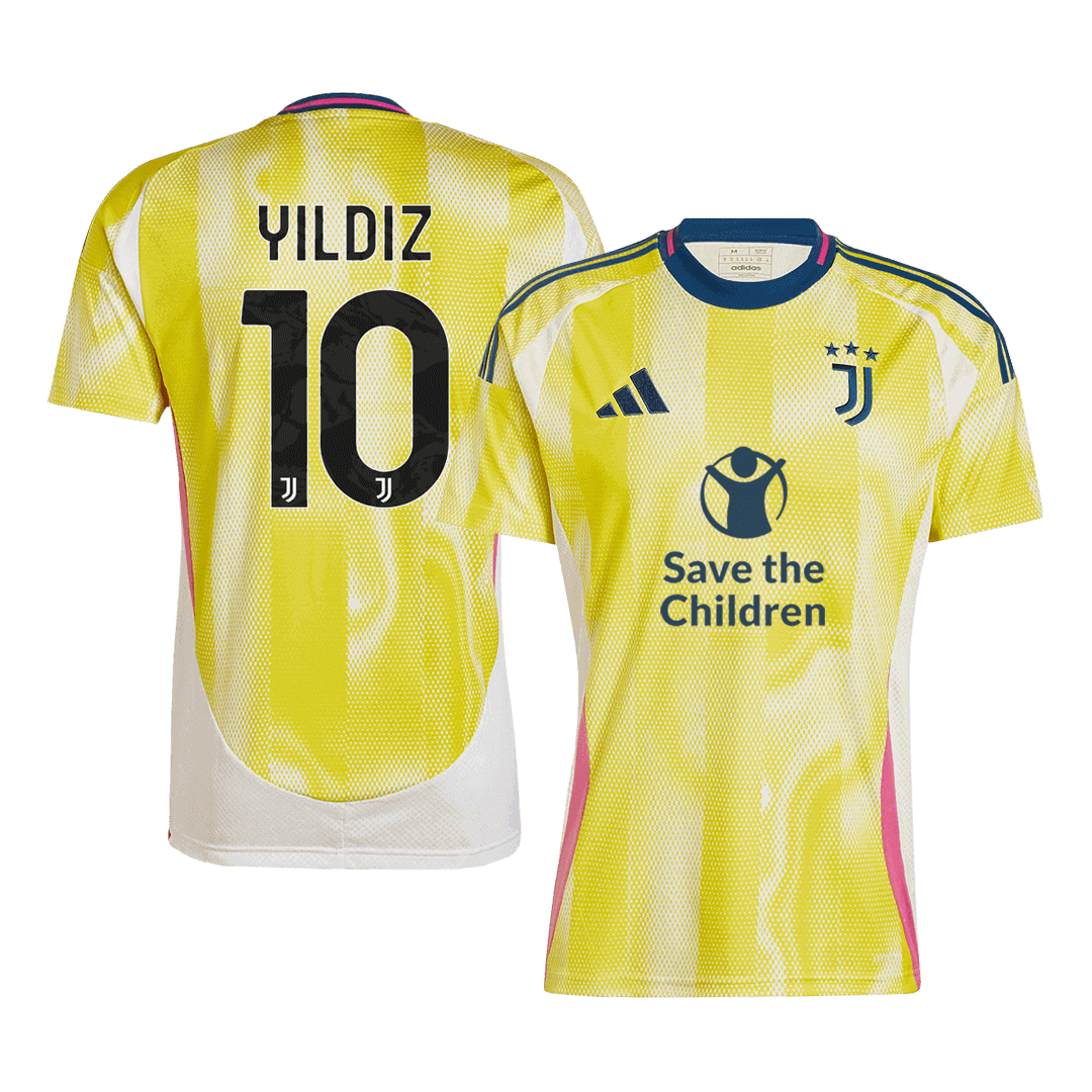 Juventus YILDIZ #10 Away Soccer Jersey 2024/25 - Save The Children Sponsor - Football Shirt | SmartJerseys | Official Quality