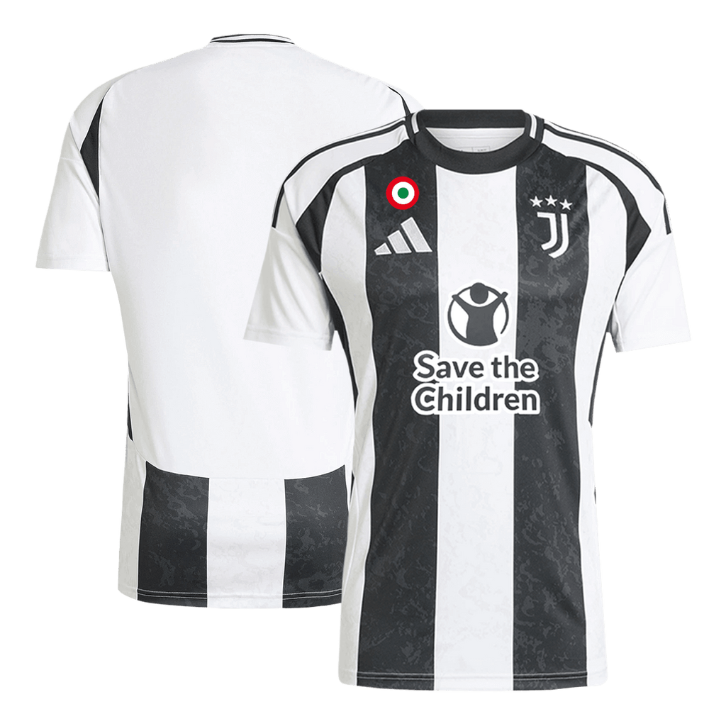 Juventus Home Soccer Jersey 2024/25- Save The Children Sponsor