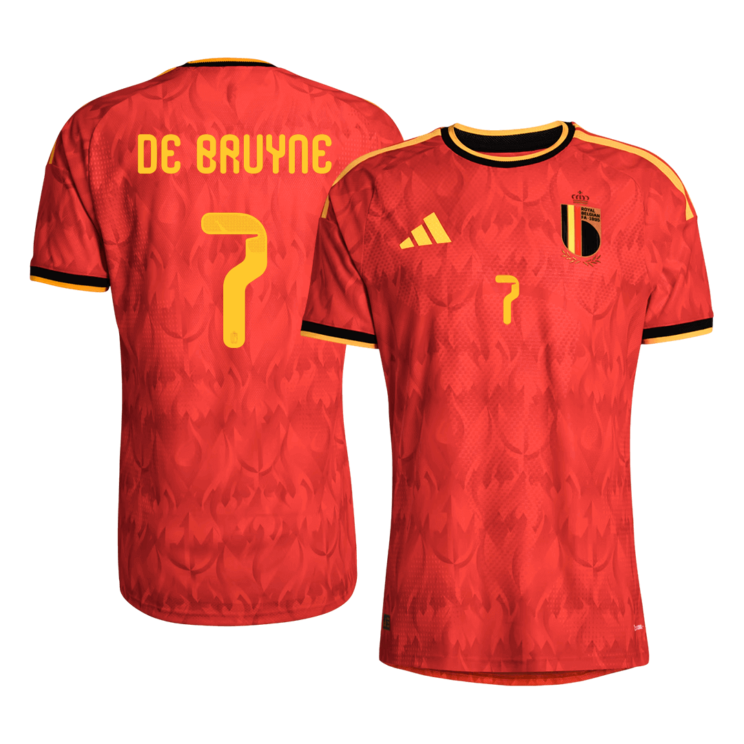 Belgium DE BRUYNE #7 Home Soccer Jersey Authentic 2026 - Football Shirt | SmartJerseys | Official Quality