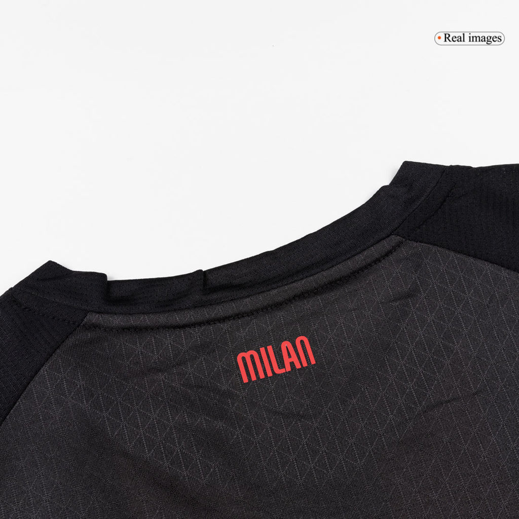 Camiseta auténtica de local del AC Milan 2025/26, roja y negra