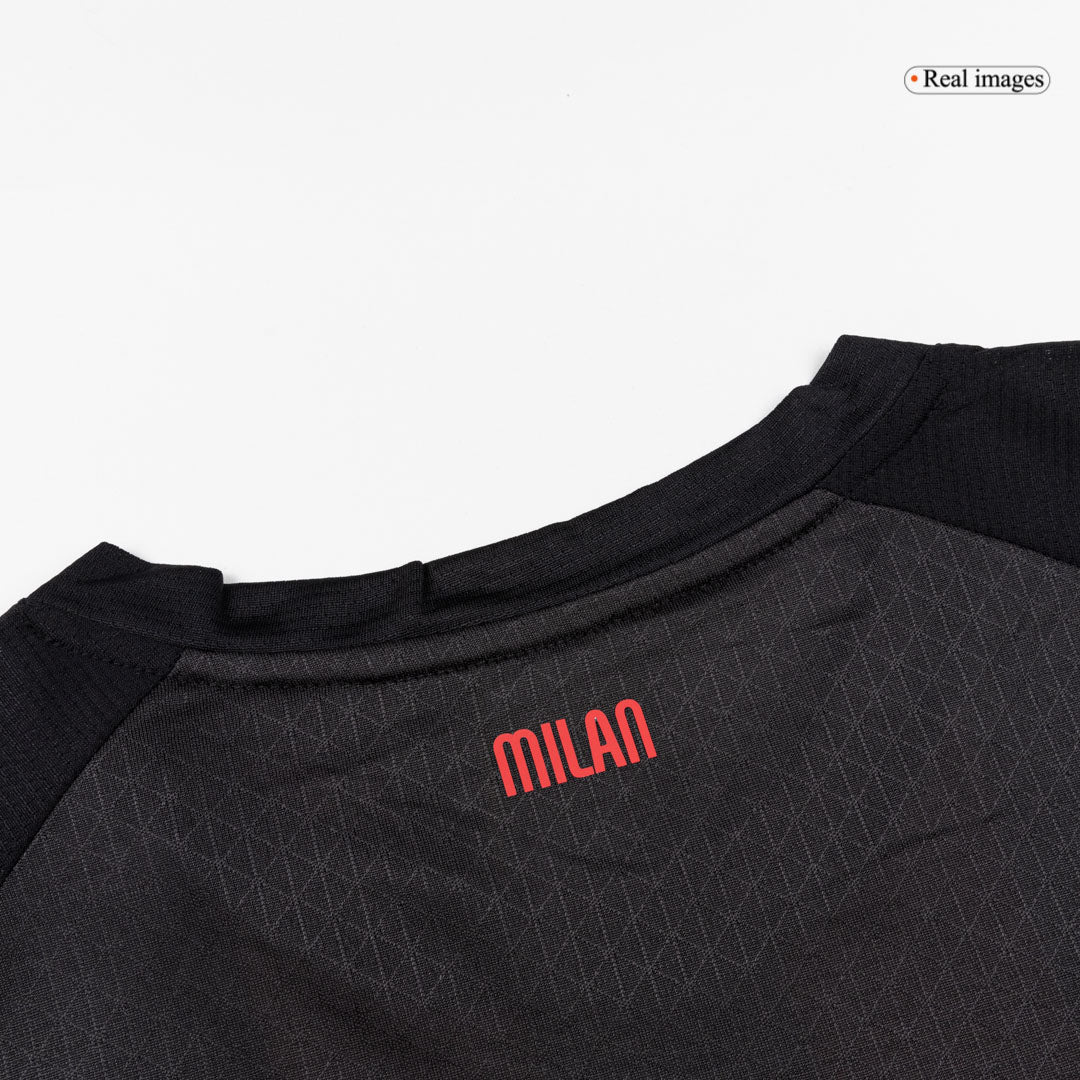 Camiseta auténtica de local del AC Milan 2025/26, roja y negra