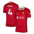 Liverpool VIRGIL #4 Home Soccer Jersey Authentic 2024/25 - Football Shirt | SmartJerseys | Official Quality