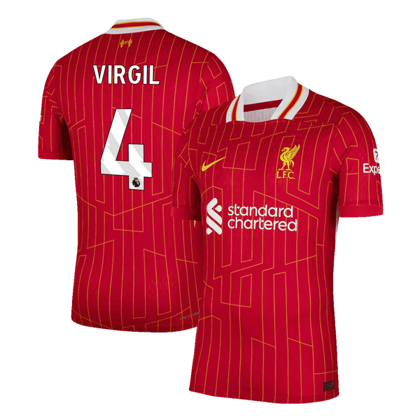 Liverpool VIRGIL #4 Home Soccer Jersey Authentic 2024/25 - Football Shirt | SmartJerseys | Official Quality