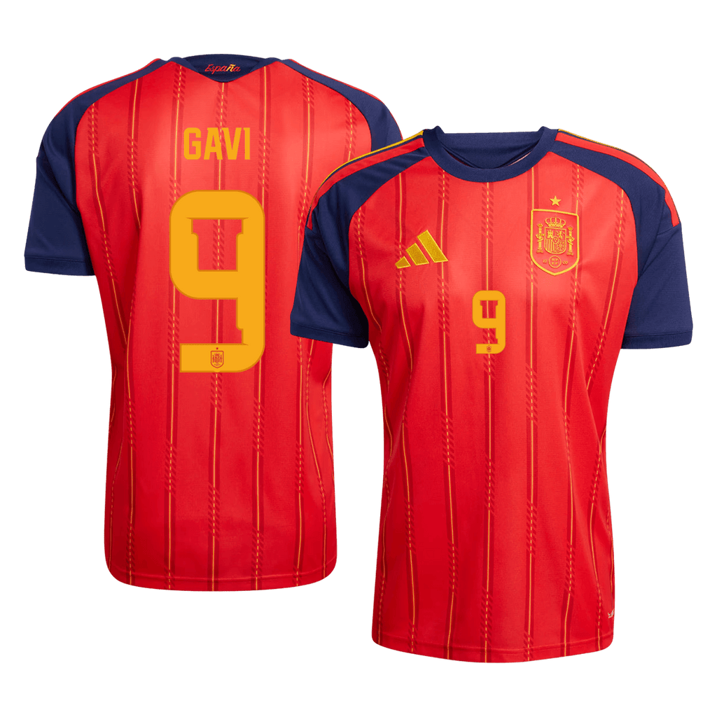 GAVI #9 Spain Home Soccer Jersey World Cup 2026 Red