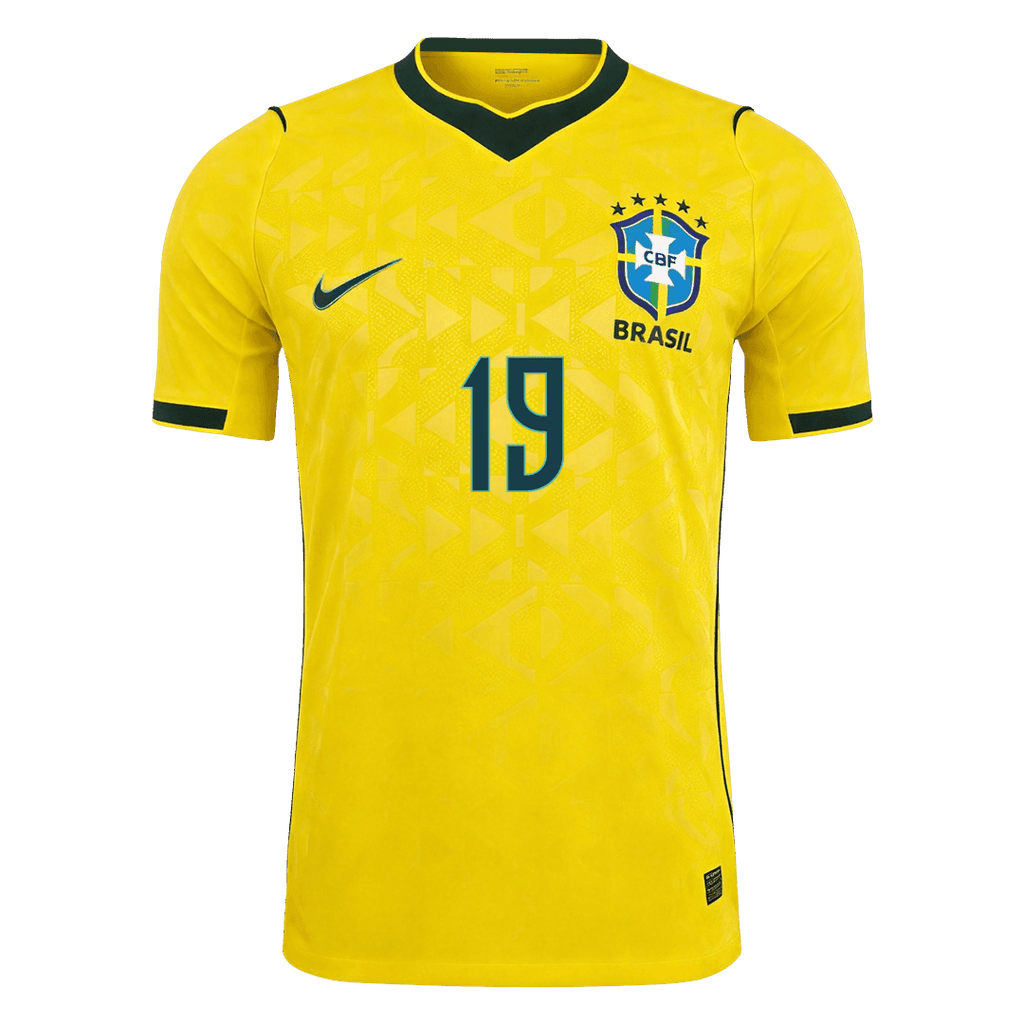 ENDRICK  #19 Player Version Brazil Home Soccer Jersey World Cup 2026 Yellow