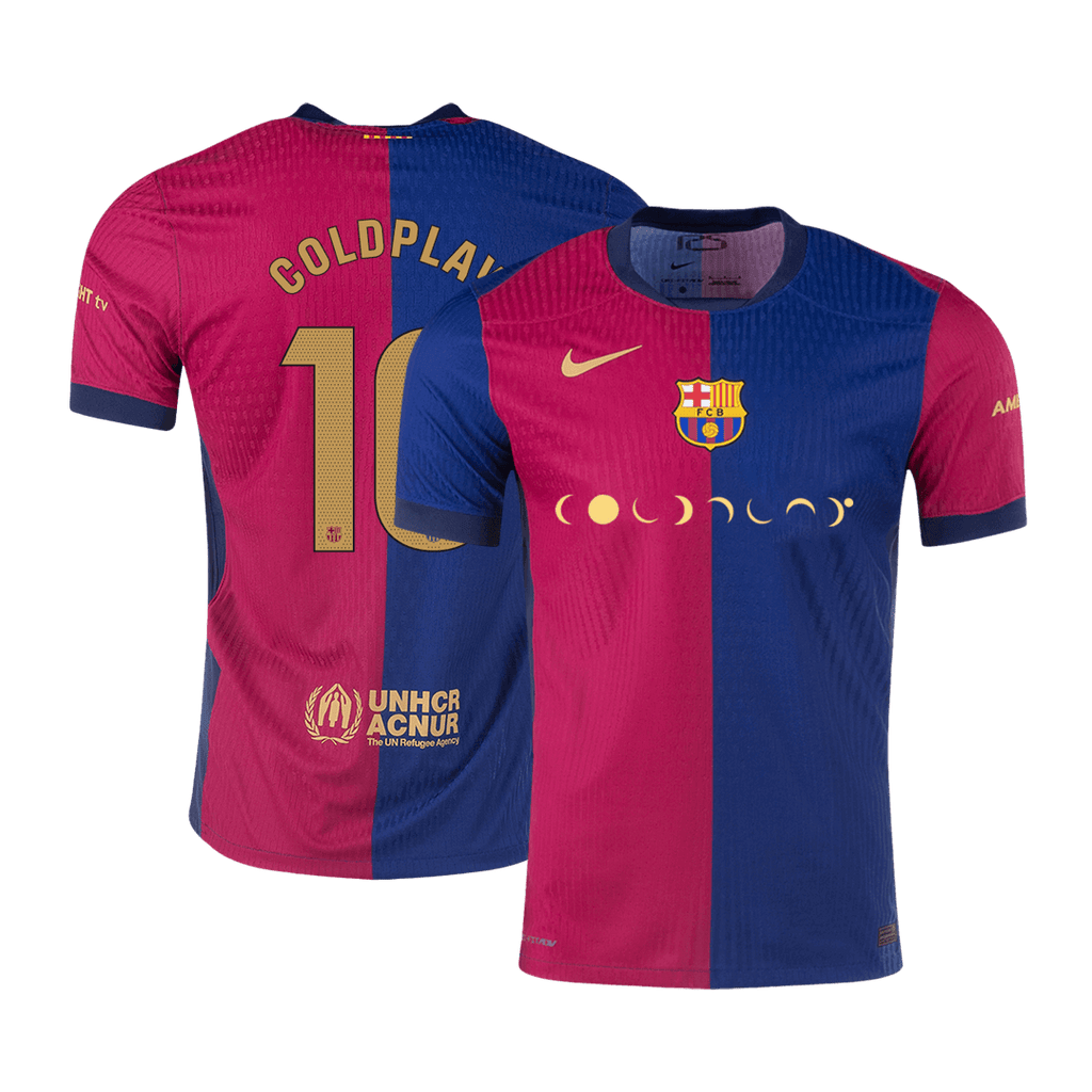 Barcelona COLDPLAY #10 Home Soccer Jersey Authentic 2024/25 - Football Shirt | SmartJerseys | Official Quality
