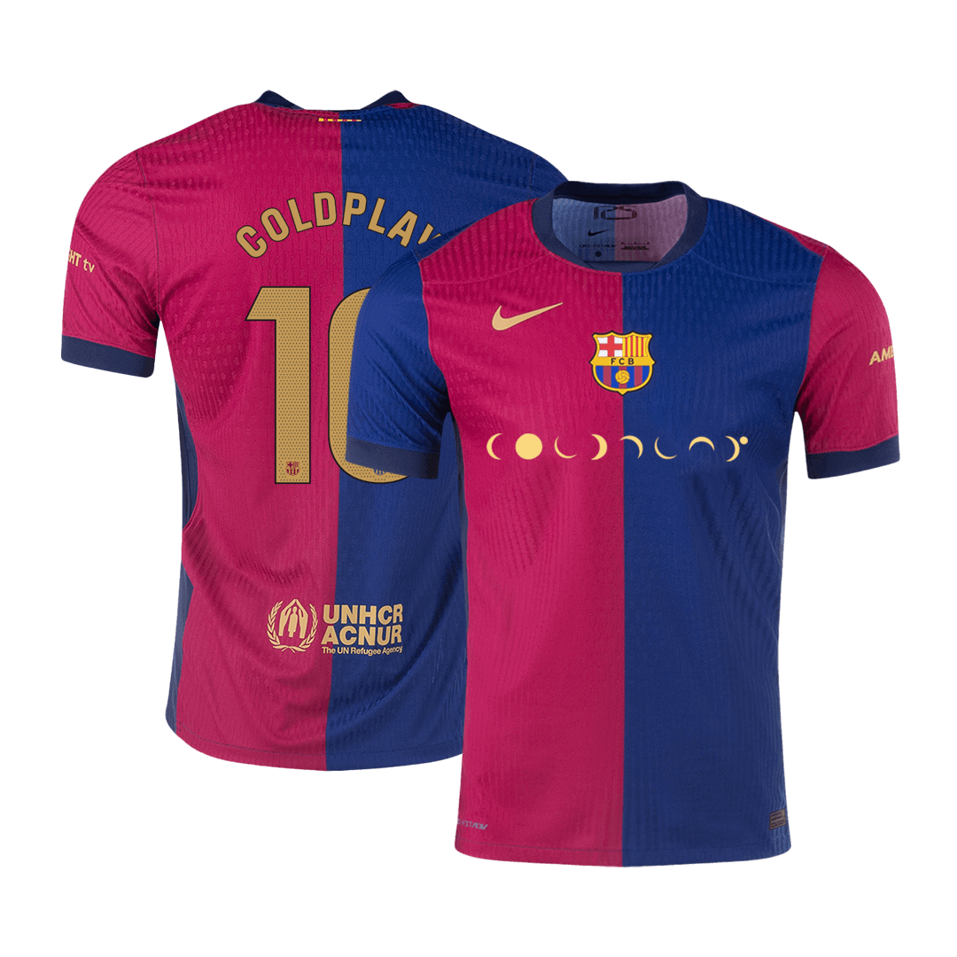 Barcelona COLDPLAY #10 Home Soccer Jersey Authentic 2024/25 - Football Shirt | SmartJerseys | Official Quality