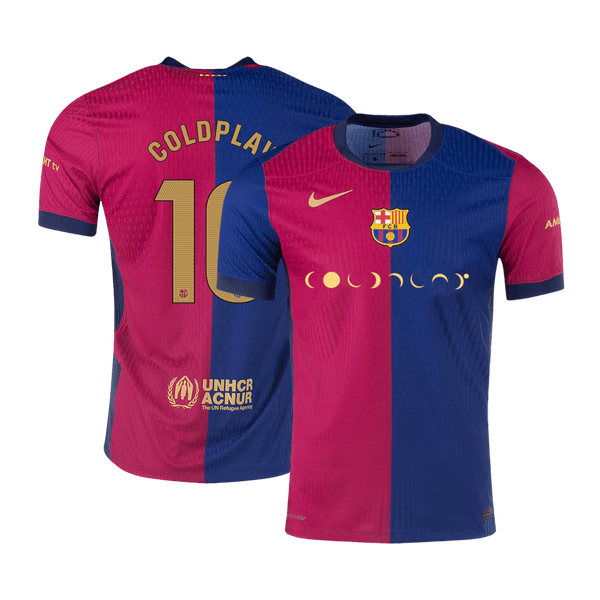 Barcelona COLDPLAY #10 Home Soccer Jersey Authentic 2024/25 - Football Shirt | SmartJerseys | Official Quality