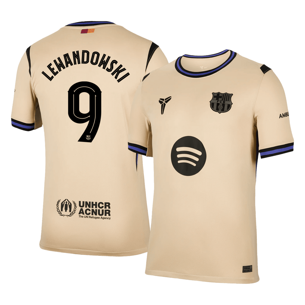 Barcelona LEWANDOWSKI #9 Away Soccer Jersey 2025/26 - UCL Edition - Football Shirt | SmartJerseys | Official Quality