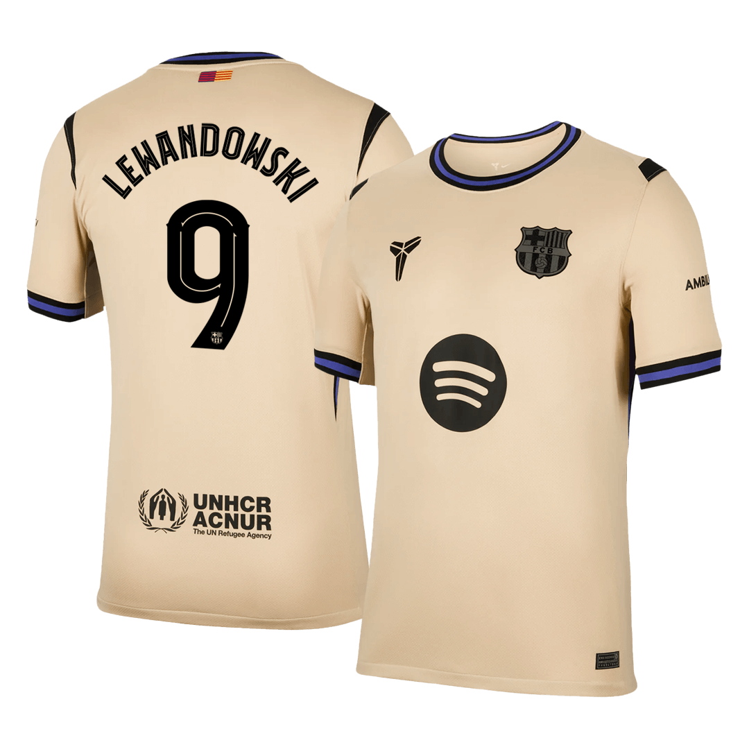 Barcelona LEWANDOWSKI #9 Away Soccer Jersey 2025/26 - UCL Edition - Football Shirt | SmartJerseys | Official Quality