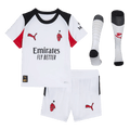 Kid's AC Milan Away Soccer Jersey Kit(Jersey+Shorts+Socks) 25/26 White - Football Shirt | SmartJerseys | Official Quality