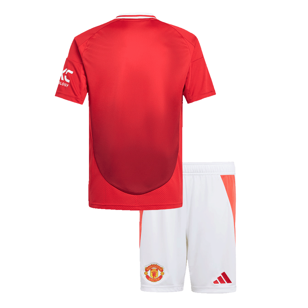 Manchester United Home Jersey Kit 2024/25 Kids(Jersey+Shorts)