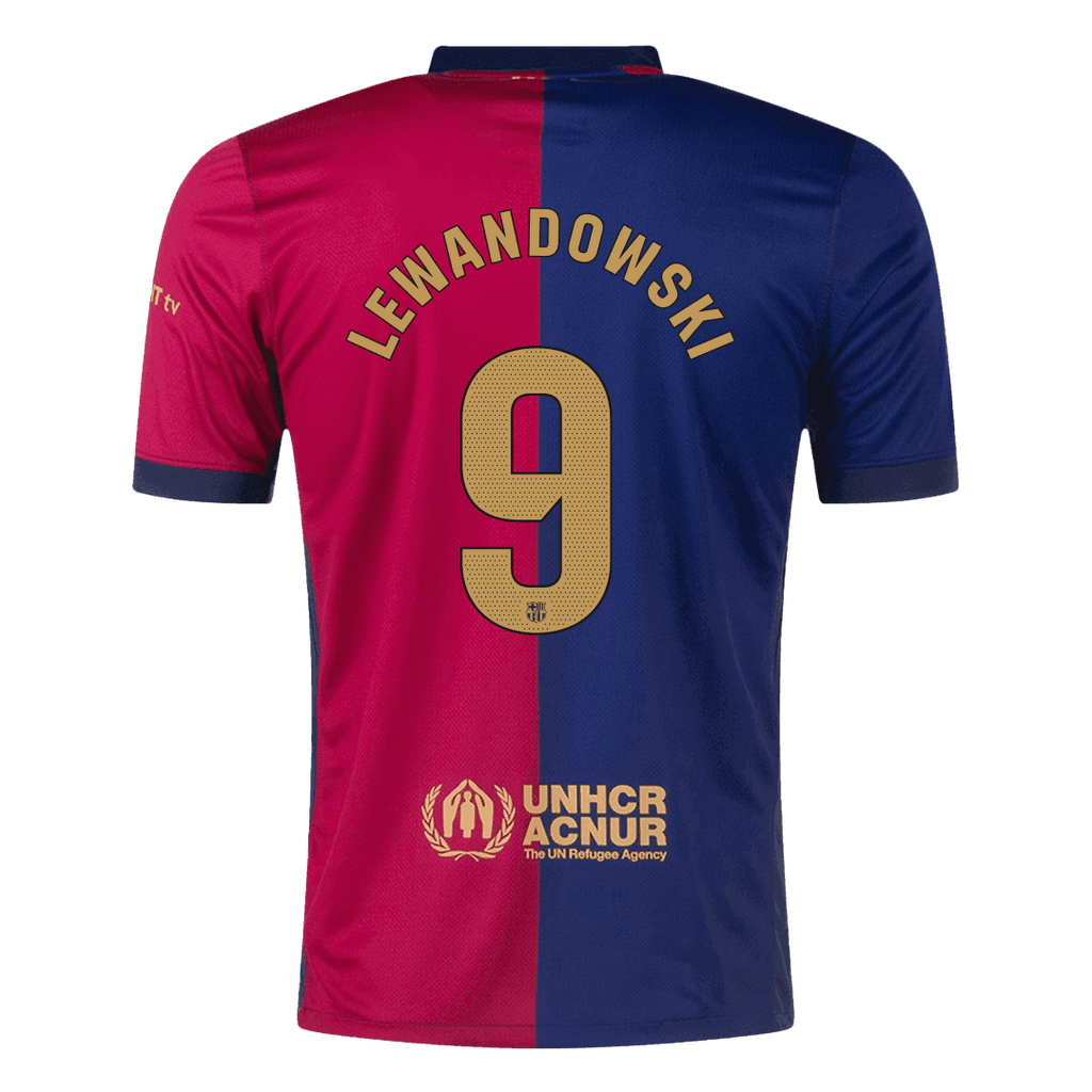 Camiseta local del Barcelona Lewandowski n.° 9 2024/25 - Logotipo de Spotify sin texto