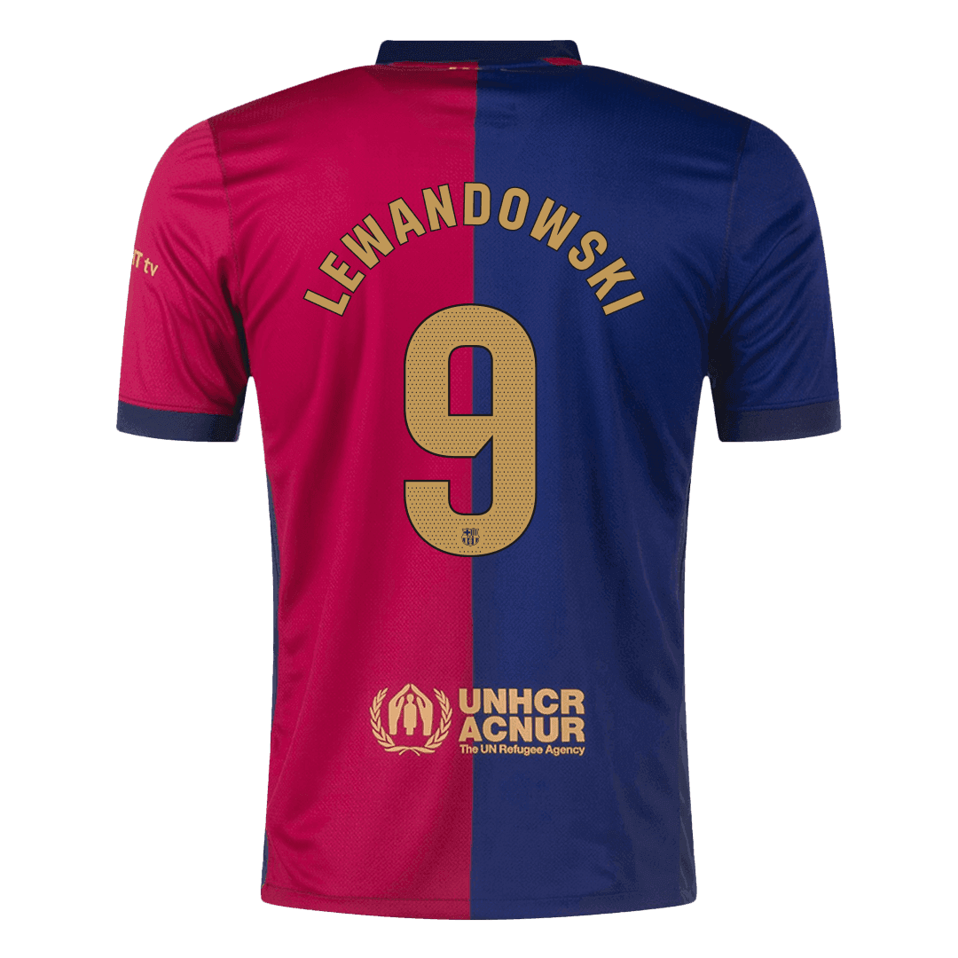Camiseta local del Barcelona Lewandowski n.° 9 2024/25 - Logotipo de Spotify sin texto