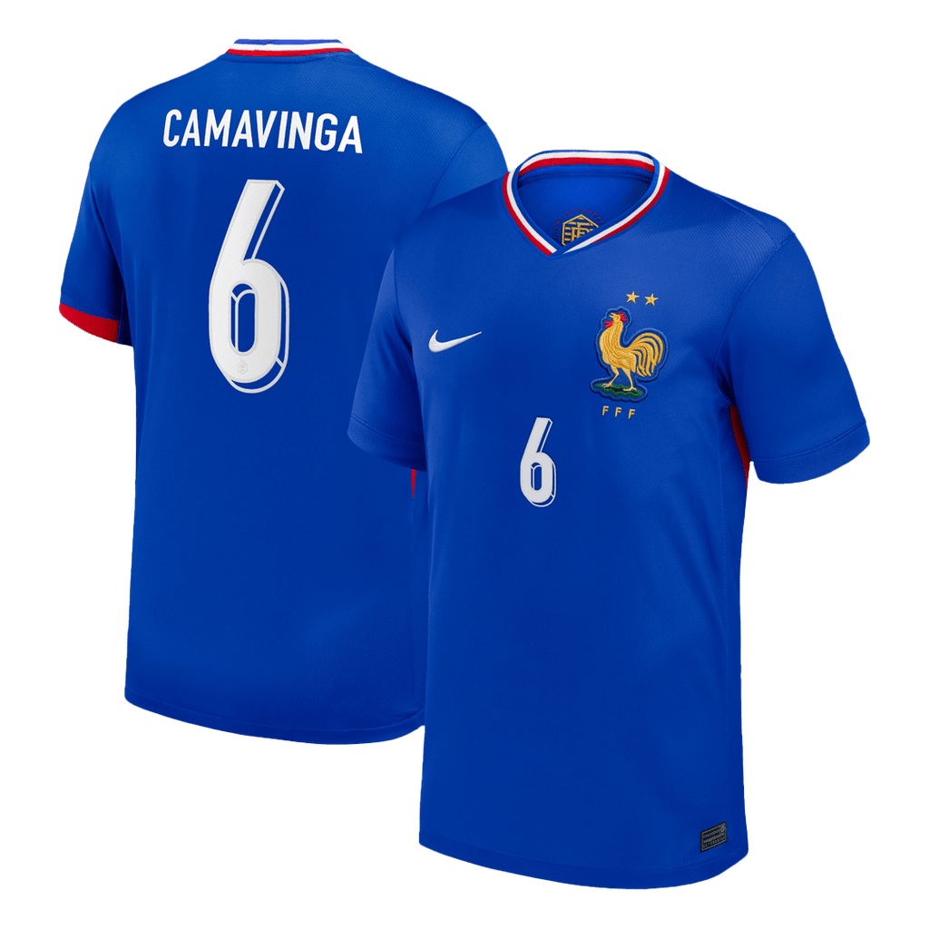 CAMAVINGA #6 France Euro Home Soccer Jersey 2024 Blue - Football Shirt | SmartJerseys | Official Quality