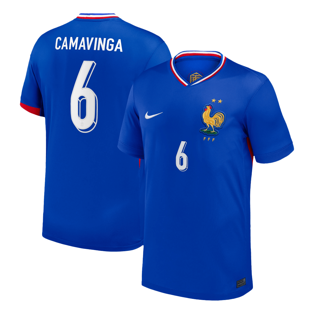 CAMAVINGA #6 France Euro Home Soccer Jersey 2024 Blue - Football Shirt | SmartJerseys | Official Quality