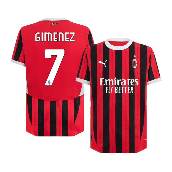 AC Milan GIMENEZ #7 Home Soccer Jersey Authentic 2024/25 - Football Shirt | SmartJerseys | Official Quality