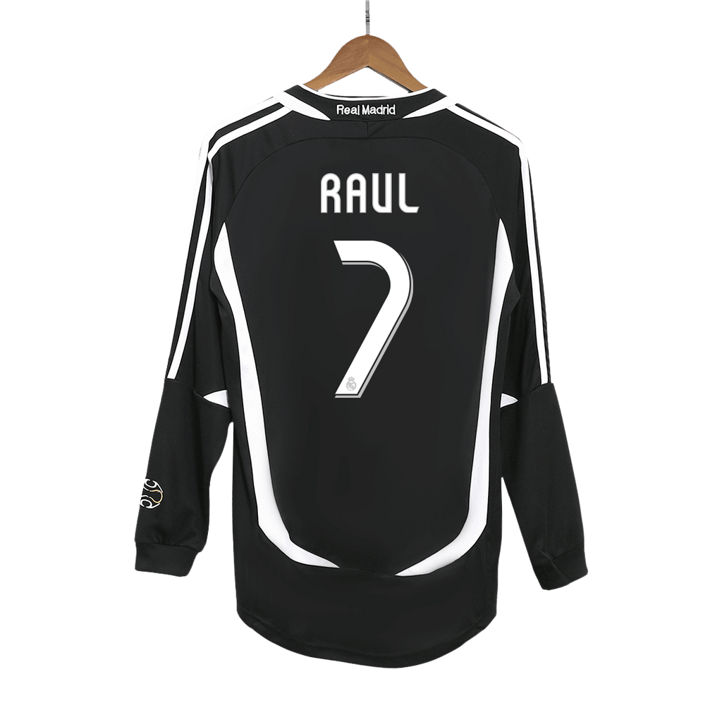 Real Madrid RAUL #7 Long Sleeve Away Soccer Jersey Retro 2006/07 - Football Shirt | SmartJerseys | Official Quality