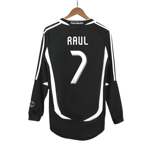 Real Madrid RAUL #7 Long Sleeve Away Soccer Jersey Retro 2006/07 - Football Shirt | SmartJerseys | Official Quality