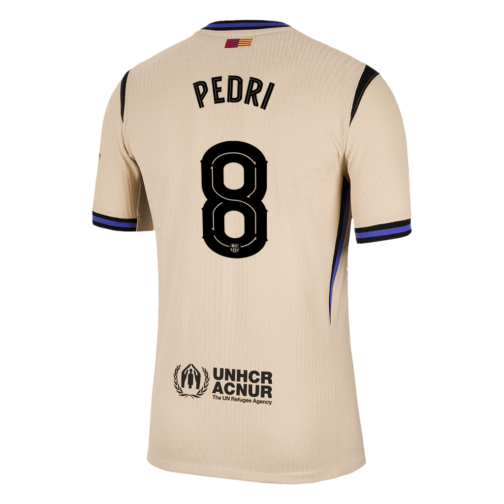 Barcelona PEDRI #8 Away Soccer Jersey Authentic 2025/26 - UCL Edition