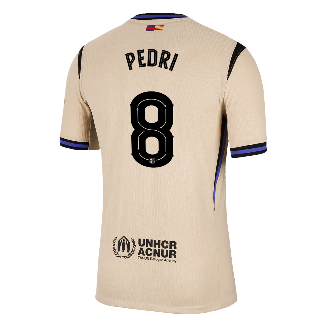 Camiseta de visitante del Barcelona PEDRI #8 auténtica 2025/26 - Edición UCL