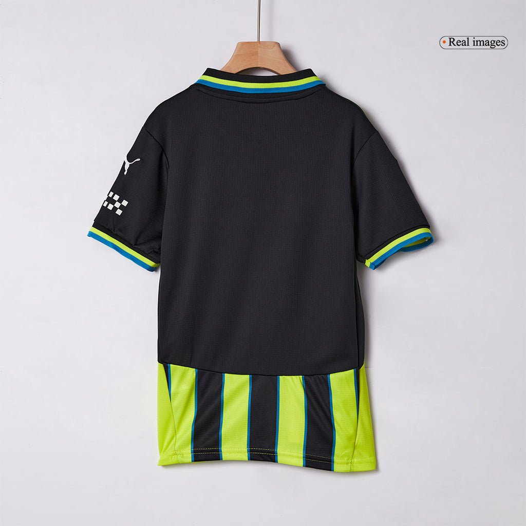 Manchester City Away Soccer Jersey Kit 2024/25 Kids(Jersey+Shorts)