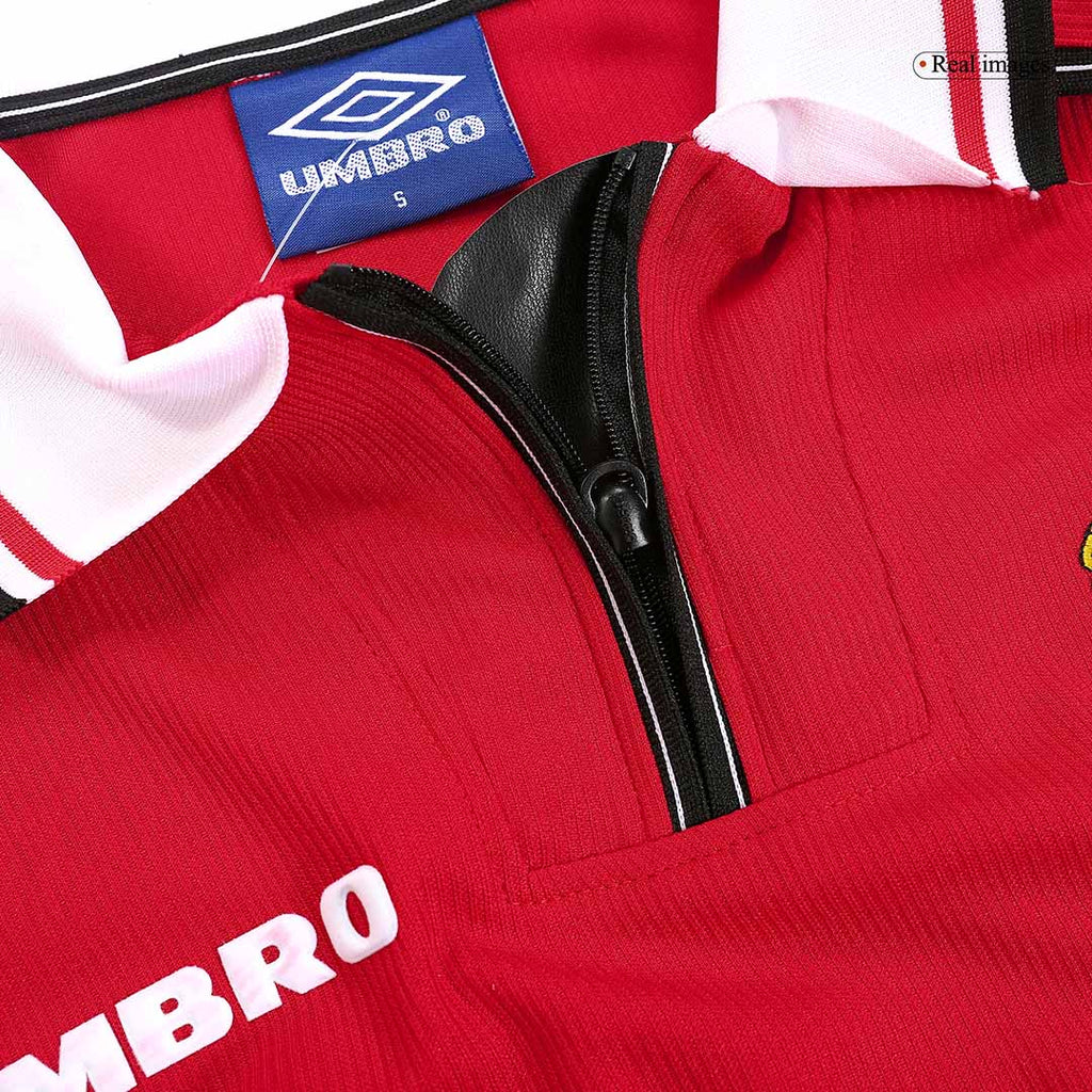 Maillot rétro domicile de Manchester United 1998/99 - Manches longues