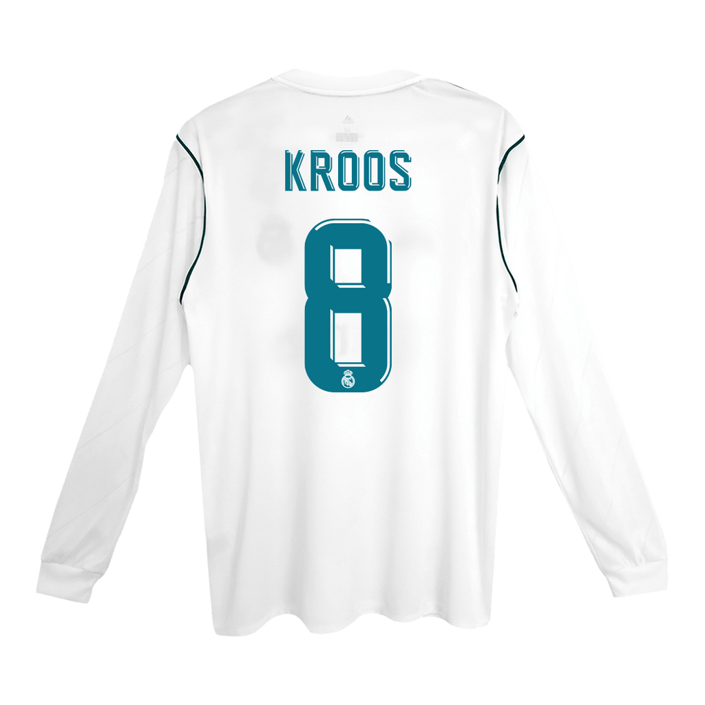 Real Madrid KROOS #8 Home Soccer Jersey Retro 2017/18 - Long Sleeve - Football Shirt | SmartJerseys | Official Quality
