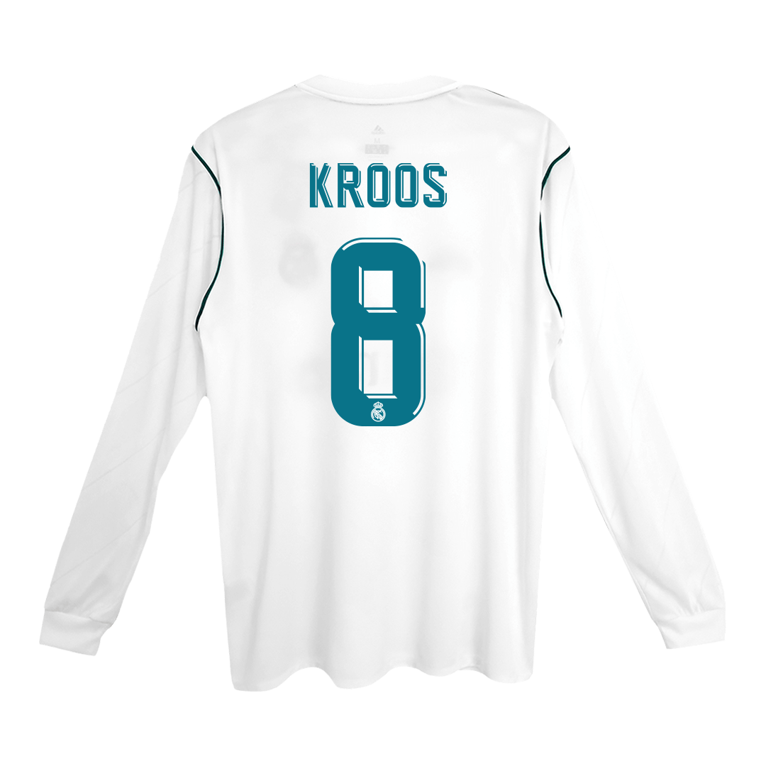 Real Madrid KROOS #8 Home Soccer Jersey Retro 2017/18 - Long Sleeve - Football Shirt | SmartJerseys | Official Quality