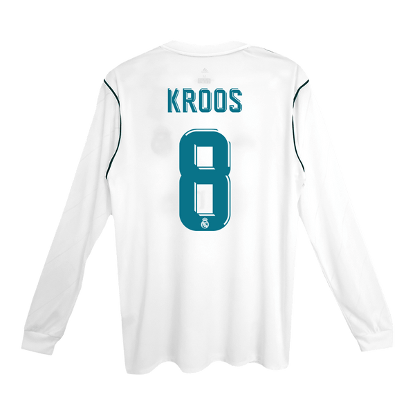 Real Madrid KROOS #8 Home Soccer Jersey Retro 2017/18 - Long Sleeve - Football Shirt | SmartJerseys | Official Quality