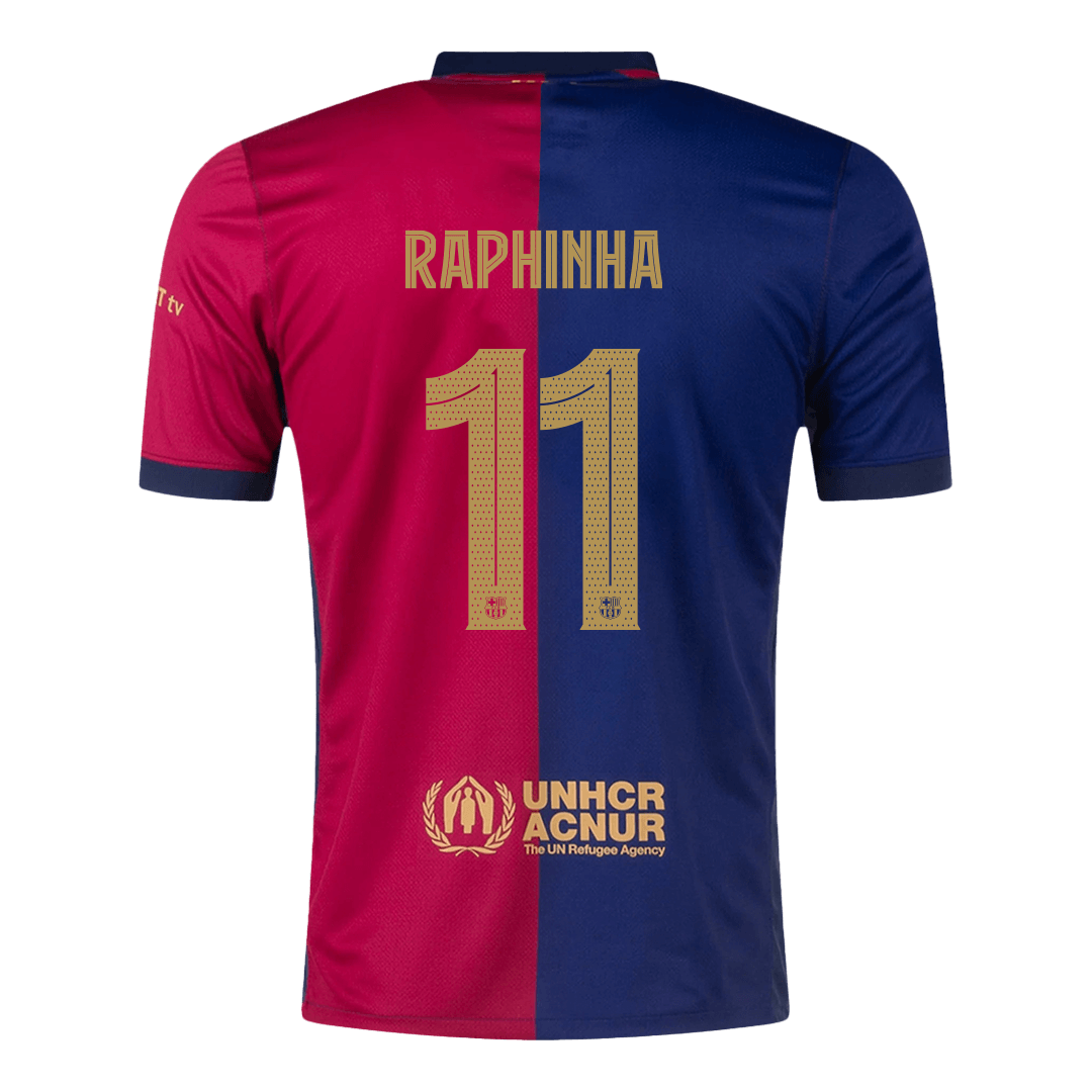 Camiseta de fútbol local del Barcelona Raphinha #11 2024/25 - Edición UCL