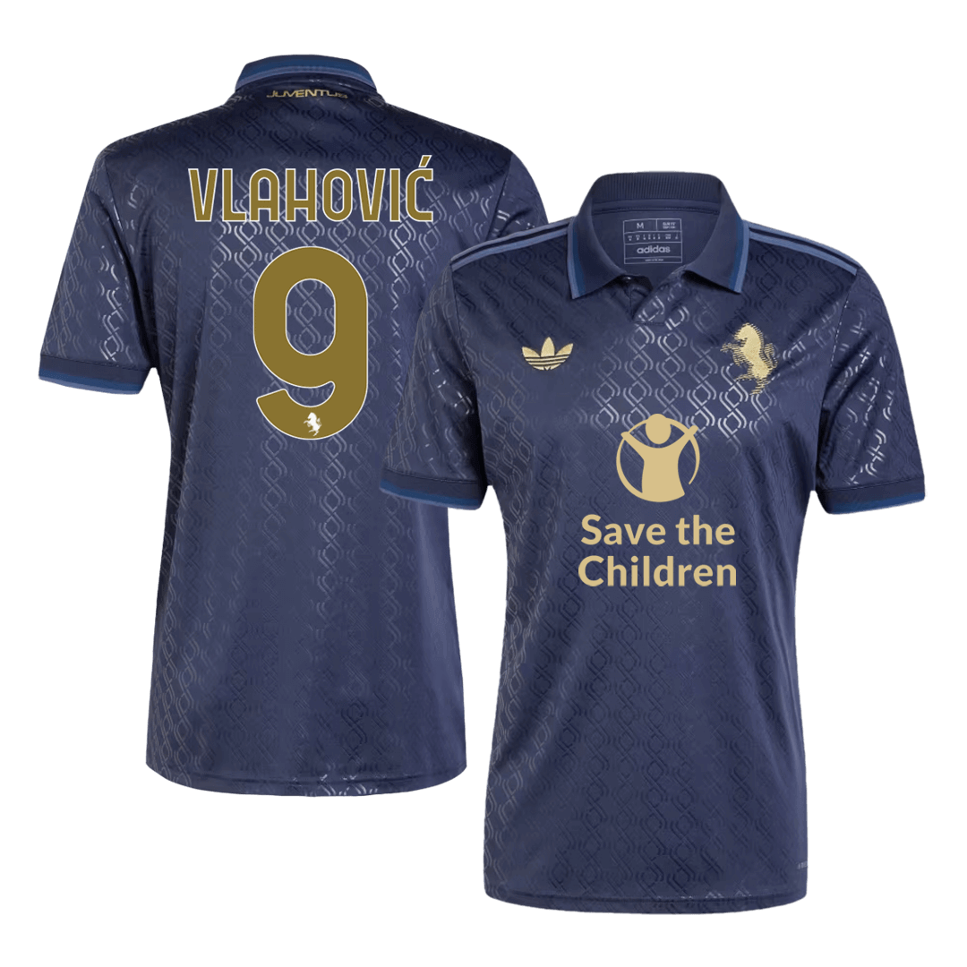 Juventus VLAHOVIĆ #9 Third Away Soccer Jersey 2024/25 - Save The Children Sponsor - Football Shirt | SmartJerseys | Official Quality