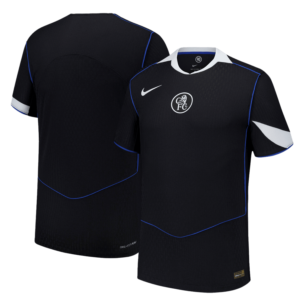Maillot extérieur authentique de Chelsea, troisième tenue, saison 25/26, noir