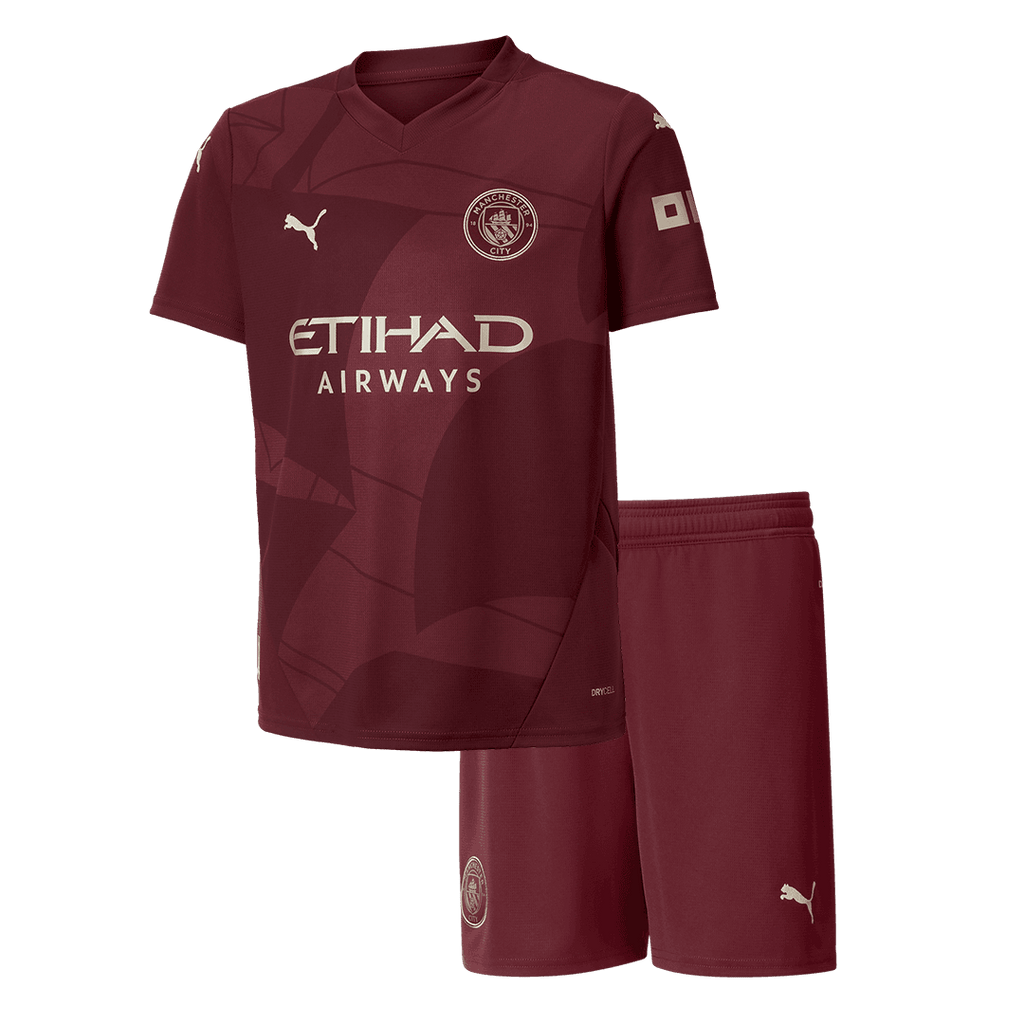 Manchester City Third Away Jersey Kit 2024/25 Kids(Jersey+Shorts) - Football Shirt | SmartJerseys | Official Quality