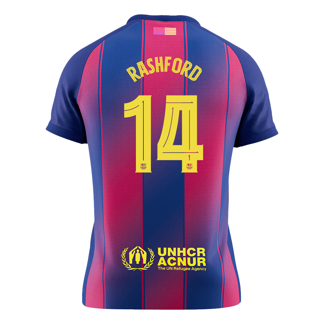 Camiseta de fútbol local del Barcelona RASHFORD #14 2025/26 - Edición UCL