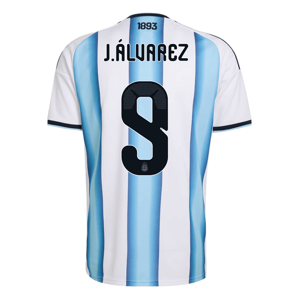 J.ÁLVAREZ #9 Argentina Home Soccer Jersey World Cup 2026 Blue&White