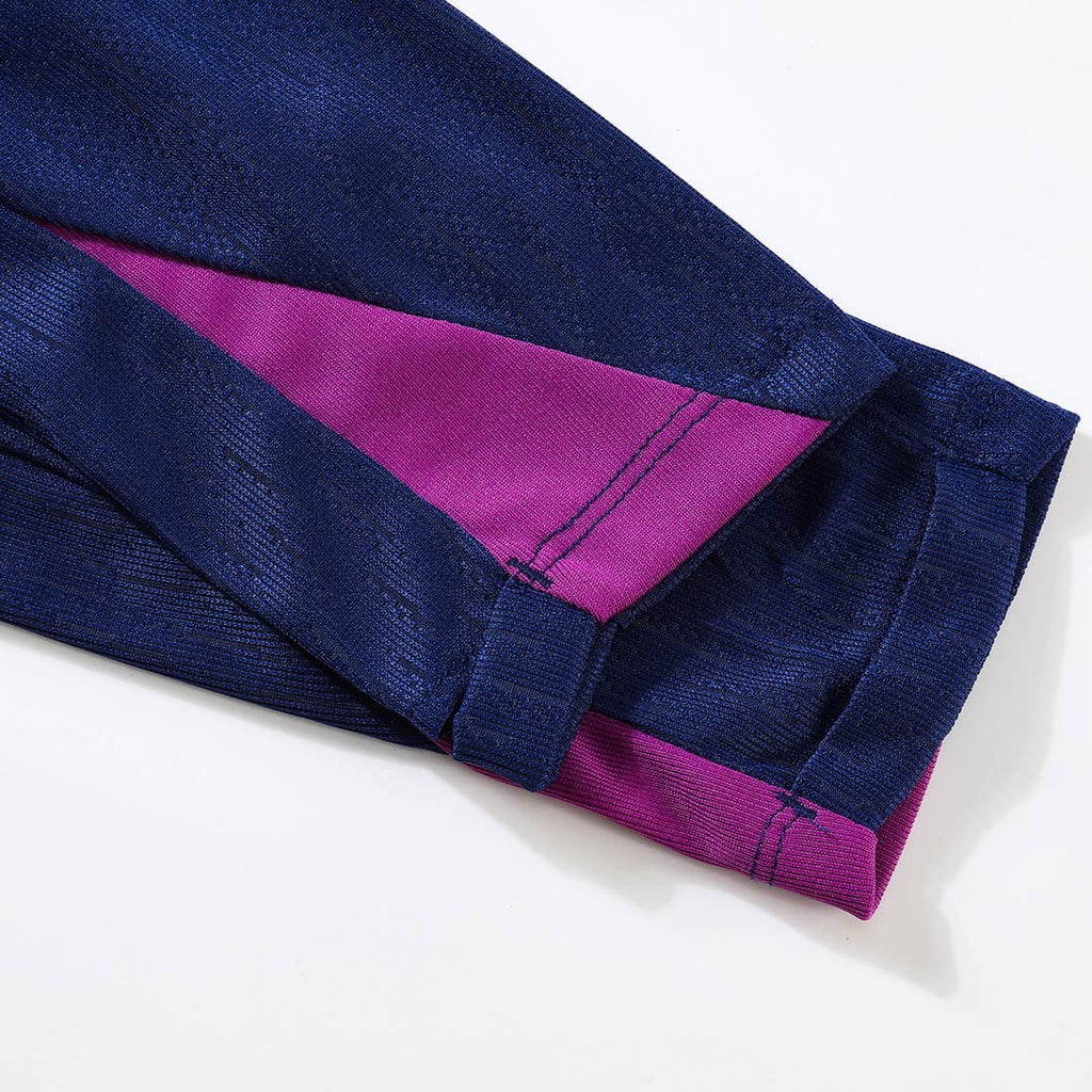 Conjunto de sudadera con cremallera del Barcelona para niños (camiseta y pantalón) 25/26 Azul Marino