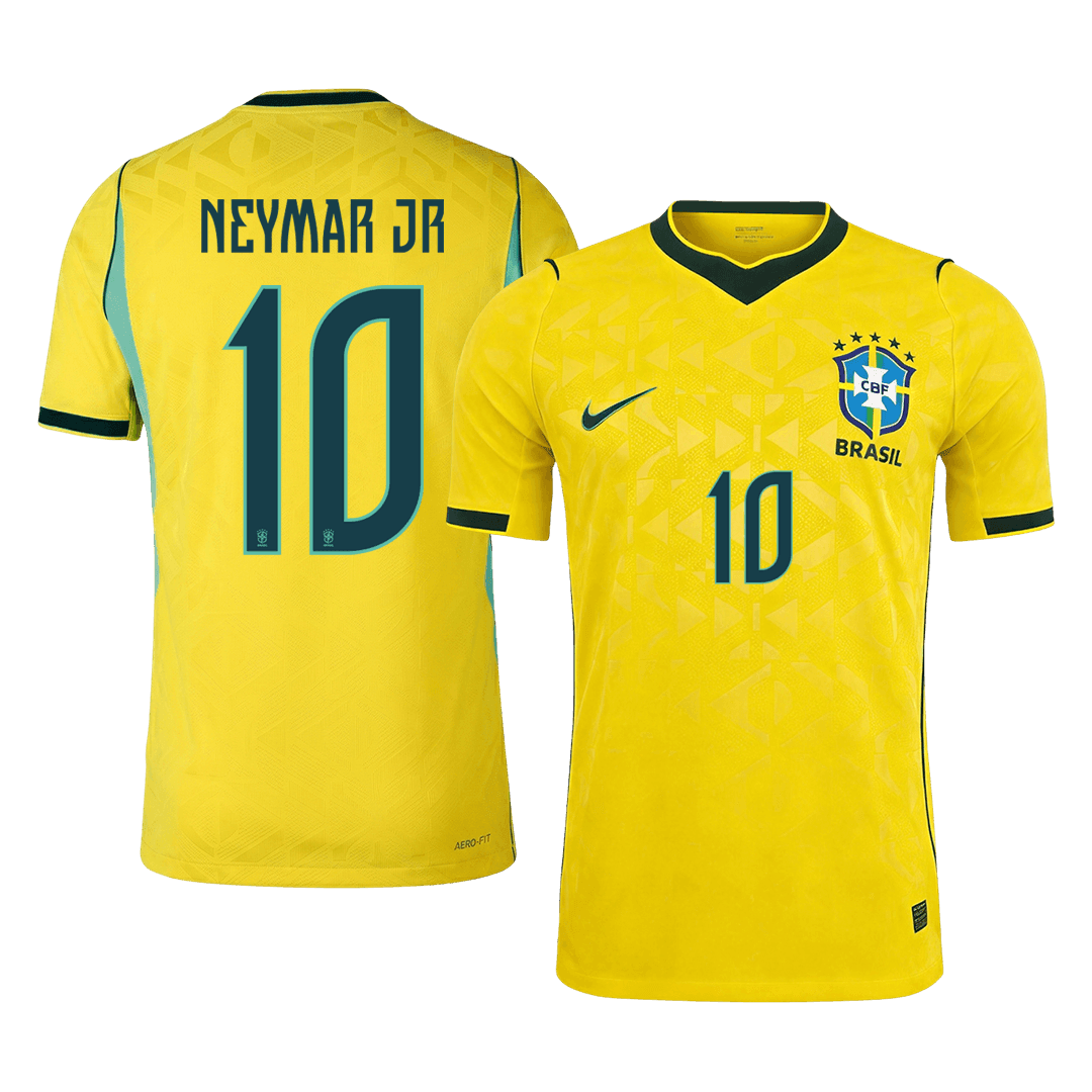 Brazil NEYMAR JR. #10 Custom Player Version Home Soccer Jersey World Cup 2026